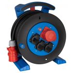 JUMBO kabelhaspel 2.0 in zwart, 3 contactdozen, 1 CEE contactdoos, H07RN-F 5G2,5 mm², 25 m  Lengte 25m  - 2261.613.2251.23