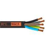 316.200 Neopreenkabel H07RN-F Eca 5G4,0 mm² zwart 50 meter ring, Nominale spanning: 450/750 V, Temperatuurbereik: -25 °C tot +60 °C