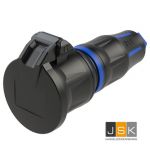 PCE / SIROX Profi contrastekker met scharnierend deksel, IP54, Zwart/Blauw - 802.511.06