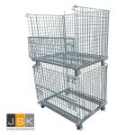 Gaasrek 100x80x85cm - inklapbaar - stapelbaar (20 cm) - 1 klapraam op de lange zijde - max. heflast/draaglast 1000 kg - eigen gewicht 50 kg