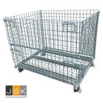 Gaasrek 100x80x85cm - inklapbaar - stapelbaar (20 cm) - 1 klapraam op de lange zijde - max. heflast/draaglast 1000 kg - eigen gewicht 50 kg