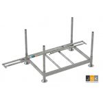 Steigerpallet 125x85cm | Stapelpallet | Stapelrek | Steigerrek | Thermisch verzinkt | Heavy Duty W.L.L. 2.500 kg