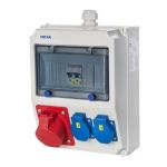 VOTHA WORMS wandverdeler - onbedraad zonder automaten met 1x CEE 16 A, 2x WCD'S 230 V - "WORMS" 062.012.0020
