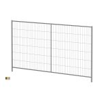 Bouwhek naverzinkt, kwalitatief perfect hek, extra verticale middenbuis zorgt voor meer stabiliteit en stijfheid, 3.500x2.000 mm - verpakkingseenheid 64 stuks af fabriek excl. transport