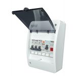 Stroomverdeler / Schakelbord met lichtdetector en signaallamp LED - uitgerust met aardlekschakelaar 40A en C16A, C10A stroomonderbrekers Perfect voor werkplaatsen, garages en fabrieken - 1446.10A|2x16A|C|Fi40|LED