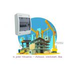 Stroomverdeler / Schakelbord met lichtdetector en signaallamp LED - uitgerust met aardlekschakelaar 40A en C16A, C10A stroomonderbrekers Perfect voor werkplaatsen, garages en fabrieken - 1446.10A|2x16A|C|Fi40|LED