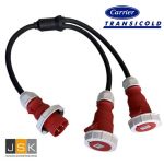 BALS CEE REEFER Y-splitter 32A 4-polig 3h > 2x 32A 4-polig 3h, rood IP67 H07RNF 6,0mm², AS222556
