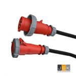 CEE Marine Container verlenging adapters 0,5 meter 32A 4p 3h Stecker => 32A 5p 6h Buchse, 380-400V - 324325/3h