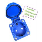 CEE Stopcontactverdeler - 3 x Schuko 230V industriële IP44 stekkerdoos voor binnen/buiten gebruik 1446.3x230V