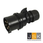 CEE stekker 32A 5p 400V 6h (rood) zwart IP44 Shark theater - 630.256.01/107244