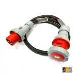 CEE 63A >CEE Industrial Power Connector Adapter van 63A 5-polig naar 125A 5-polig 380V-400V IP67 - 6351255