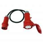 165>325 Mennekes CEE-Adapterleitung CEE 16A verloop stroom adapter naar CEE 32A 380V - 400V IP44, spatwaterdicht Europees kwaliteits product 1446.165325