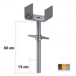 Kopspindel verstelbaar 600mm - U-kopspindel verstelbaar 600mm - Kopspindel U 600mm - Kopfspindel 600mm - Head spindle 600mm - Hovedspindle 600mm - Broche de tête 60 cm