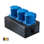 Keraf 114321 Contactdooscombinatie rubber type 10 3x CEE contactdoos 16/3/230 M20 type 10313