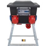 Kunststof verdeelkast RONDO op frame, CEE 32A 5p 6h 400V via onderzijde, 6x Schuko 16A 2p+RA 230V, 2x CEE 32A 5p 6h 400V - NL10.0306.01032-1