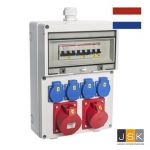 VOTHA WÜRZBURG wandverdeler - bedraad met 1x CEE 32 A, 1x CEE 16 A, 4x WCD'S 230 V - EAN: 4068773501076 - NL61.114.1120
