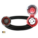 Extension Lead 4 Pin CEE Form (IEC 60309) Reefer 32 Amp Straight Plug 5 metre Standard Duty 4mm cable 415V