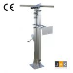 Lichtmast uitschuifbaar 5-delig, afmeting 2.20-6.00, stevige bevestiging, eenvoudige installatie, inclusief handlier, voetstuk, muurbeugel en diverse accessoires, perfect voor een vaste oplossing op locatie