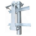 Bordenklem scharnierend met spiekoppelingen voor het makkelijk plaatsen en in- en uit klappen van tijdelijke verkeersborden - Hot-dip Galvanized 1446.30500031