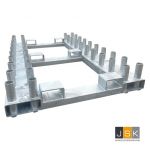 Opslagpallet voor 40 verkeersborden  | Verkeersbordenrek voor 40 verkeersborden | Verzinkt verkeersbordenrek 40 verkeersborden | Opslagrek voor 40 verkeersborden