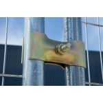 Bouwhek-klem met slot-bout | Bouwhek klemset | Koppeling standaard met slotbout | Thermisch verzinkt | Goudkleurig Ø 42 mm buismaat - JSK Handelsonderneming