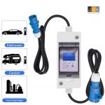 Mobiele digitale stroommeter, IP65 waterdicht, stroomverbruik meter met led en reset, draagbare lcd-digitale stroommeter 230 V verbruiksmeter, stroom voor campers, elektrische voertuigen en camping