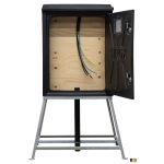 Kunststof Bouwstroomverdeler 80 Ampère, 2x CEE contactdoos 63A 5-polig 400V, 3x CEE contactdoos 32A 5-polig 400V, 6x Schuko 230V (2x verdeelslof 3-voudig zwart), standaard heftruck slede, KANTO 2.0