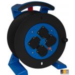 JUMBO® L lege kabelhaspel met 4 contactdozen zwart/blauw Zwart - 2261.614