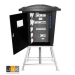 Bouw-aansluitkast 125 Ampère | PKI125 | 2x CEE 63A 5p 380V | 3x CEE 32A 5p 380V | 6x schuko 16A 230V | 1x keetaansluiting | 107010