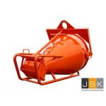 Beton(stort)kubel onderlossing 400 liter liggend, onderlossend, eigengewicht van 195 kilogram en een maximale massa last van 1.095 kilogram