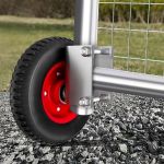 Poortwielen 6 inch zwaar voor ronde buizen bouwhekken, diameter 42-51mm poortwielen voor houten hekken, tuinhekken, bouwhekken, tuinhekken