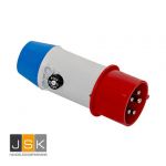 325>165 CEE-adapterstekker 32A 400V op schuko koppeling 16A 230V met zekering automaat 15A - SL 3035 A