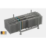 Emballage Stapelrek 0,85M x 1,25M - E08SR0012 - Scafom met 2 extra liggers Heavy Duty W.L.L. 2.000 kg | Stapelpallet | Stapelrek | Steigerrek | Thermisch verzinkt