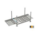 Emballage Stapelrek 0,85M x 1,25M - E08SR0012 - Scafom met 2 extra liggers Heavy Duty W.L.L. 2.000 kg | Stapelpallet | Stapelrek | Steigerrek | Thermisch verzinkt