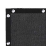 Bouwhek winddoek | bouwhekkleed | 176 cm x 341 cm, 150 (gr/m2), rondom gestikte zoom met extra bandversterking van geweven PE, winddoorlatend