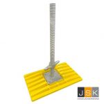 Steiger-voetplaat kunststof voor voetspindel met grondplaat tot 160x160mm, Geschikt voor 7.5 ton belasting op vlakke ondergrond, afmeting 495×295 mm, stapelbaar