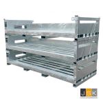 Combipallet bouw-hekken 3000×1200, inclusief ruimtes voor bouwhekschoren, bouwhekblokken, bouwhekklemmen en de bouwhekpinnen te transporteren 1446.10000090