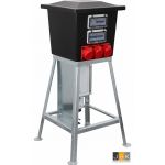 Kunststof verdeler QUATRO met klemmenkast, Afgaand: 6× Schuko 16A 2p+RA 230V - 3× CEE 32A 5p 6h 400V - NL2F.1306.03032-1