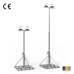 Lichtmasten 6 - 12 meter uitschuifbaar - telescopisch - CE-gekeurde handlier - 2-delige mast van 6 tot 12 meter - Vloeroppervlak 182 x 182 cm
