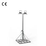 Mobiele camera beveiligingsmasten - 2-delige lichtmast van 3 tot 6 meter - CE-gekeurde handlier - Volledig gegalvaniseerd - Gewicht 113 kg - Afmetingen 150 × 150 × 300 cm