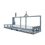 Bouwhek transportbok combipallet HD, 28 Bouwhekken verticaal opslaan en transporteren, 32 bouwhekvoeten en 40 klemmen en 12 schoren compleet met grondpen 1446.30500300