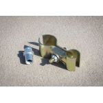 Verbindingsstuk bouwhekken - Bouwhek klem 60/42 mm. "High Security" - Materiaal/conservering Geel/verzinkt/chroomvrij/Diameter Ø60 / 40 mm Dikte 4.3 mm - 60/42HS