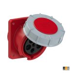834.356 | Sirox/PCE 435-6 | CEE inbouw wcd schuin 63A 5p 400V 6h rood | IP67 Power Twist | flens 100x112mm | steek 80x88mm