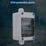 Mobiele stroommeter met 3 fasen – 16 A 400 V digitale stroommeter nauwkeurig energiemanagement en MID-kalibratiefunctie met reset CEE-stekker, 2 m kabel voor binnen en buiten voor campers en caravan 1446-165165