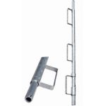 Leuninghouder Combistar met 3 plankhouders 1.32m, voor een tijdelijke randbeveiliging of dakrandbeveiliging