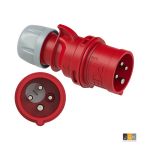 7014-6 Fasenwisselaar CEE stekker 16A 4p 400V 6h rood IP44 Shark