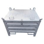 Ketting bak, speciaal voor kettingwerk, anti-diefstal met afsluitbare klem en 4 hijsogen - 2.000 kg