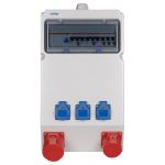 VOTHA® Bedrade Wandsplitter WEIMAR  - met 1x CEE 32 A, 1x CEE 16 A, 3x WCD'S 230 V en aardlekschakelaar 40 A 0,03 A (4P) - EAN: 4028232429266 - 064.113.1131