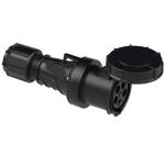 235-6XS CEE contrastekker 63A 5-polig 400V 6h, zwart IP67 Power Twist theater - 107546 | 9003399713613