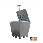 Bouwwaterput met 2 beluchte kranen met RVS Standleiding 110x107x110cm - JSK Handelsonderneming